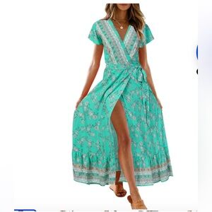 Zesica boho wrap dress